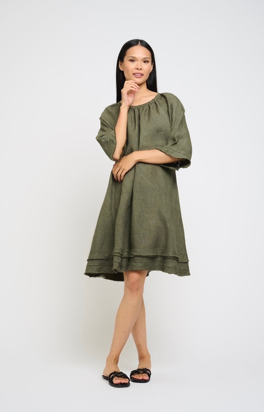 Root linen dress