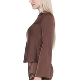 Cleo Satin Top | chocolate