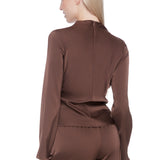 Cleo Satin Top | chocolate
