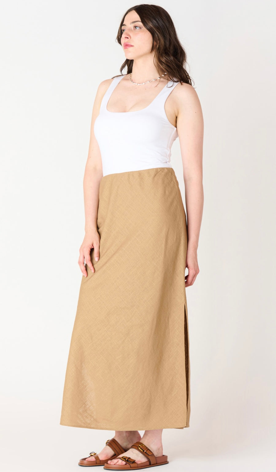 Caramel Maxi Skirt