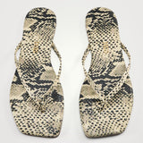 Square toe exotics | sand skin