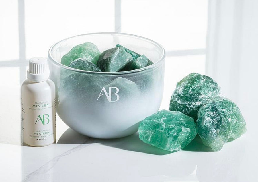 Crystal fragrance bowl | aventurine