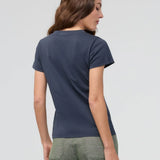 Pure Pima slim V-neck | navy