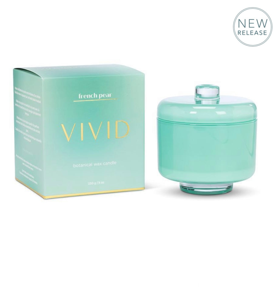 Vivid botanical wax candle | French pear