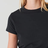 Pima Cotton stretch tee | Black
