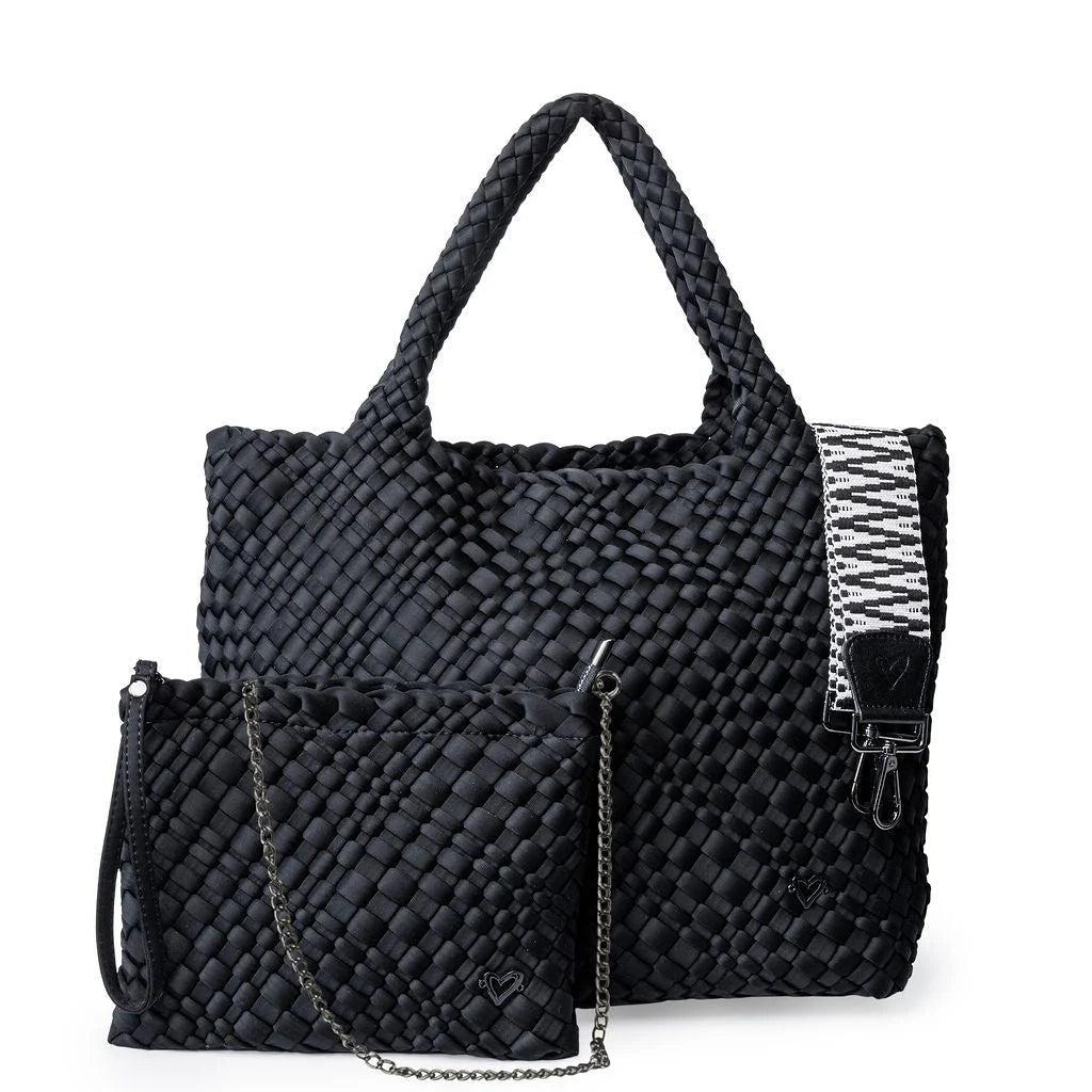 London woven tote