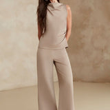 Almond Wide leg pant