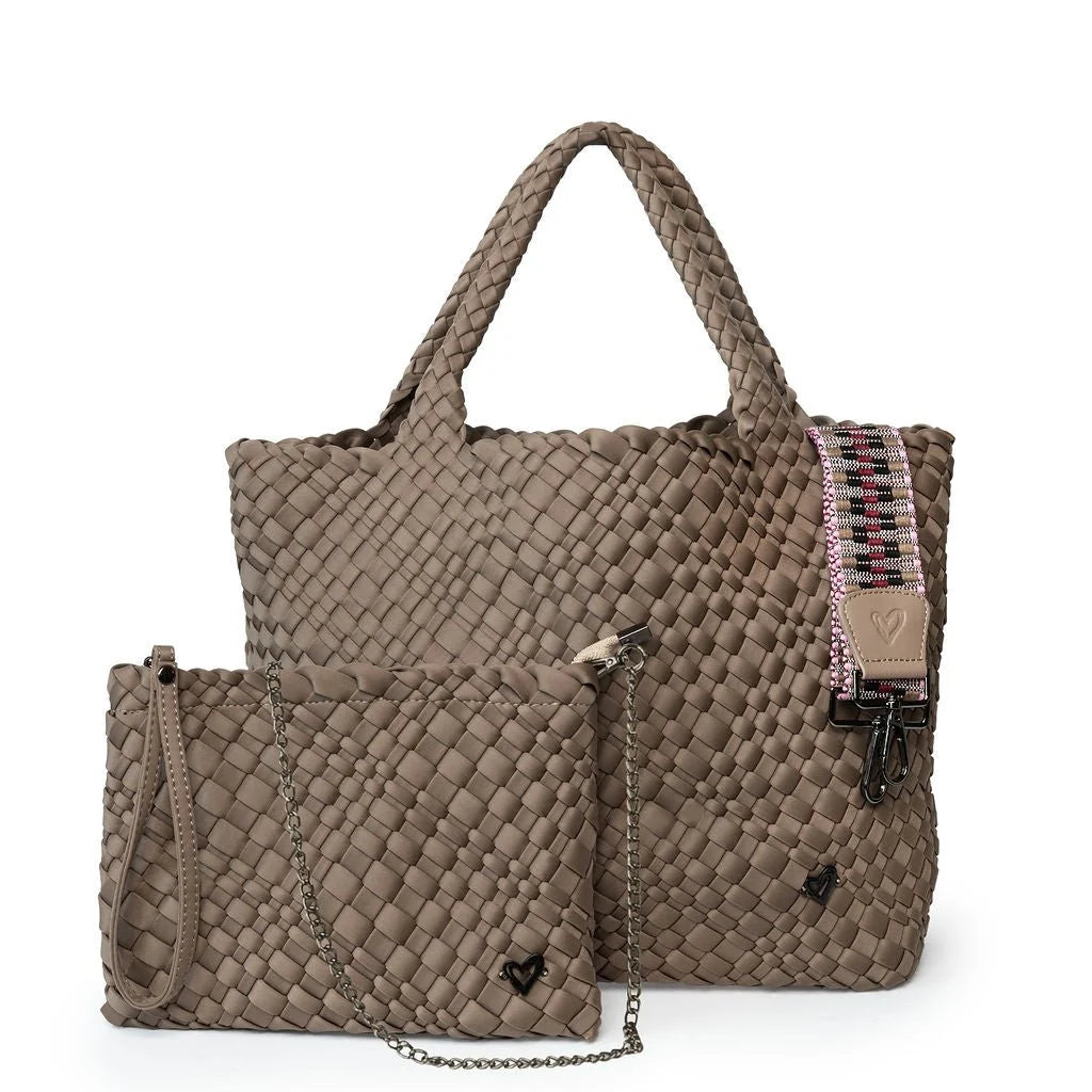 London woven tote