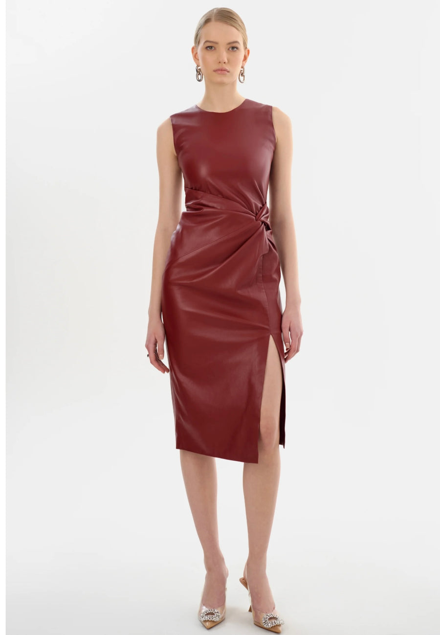 Brett Faux Leather dress