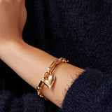 Padlock heart bracelet