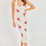 Garden rose knit dress