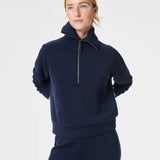 Spanx Air Essential Quarter Zip | Navy
